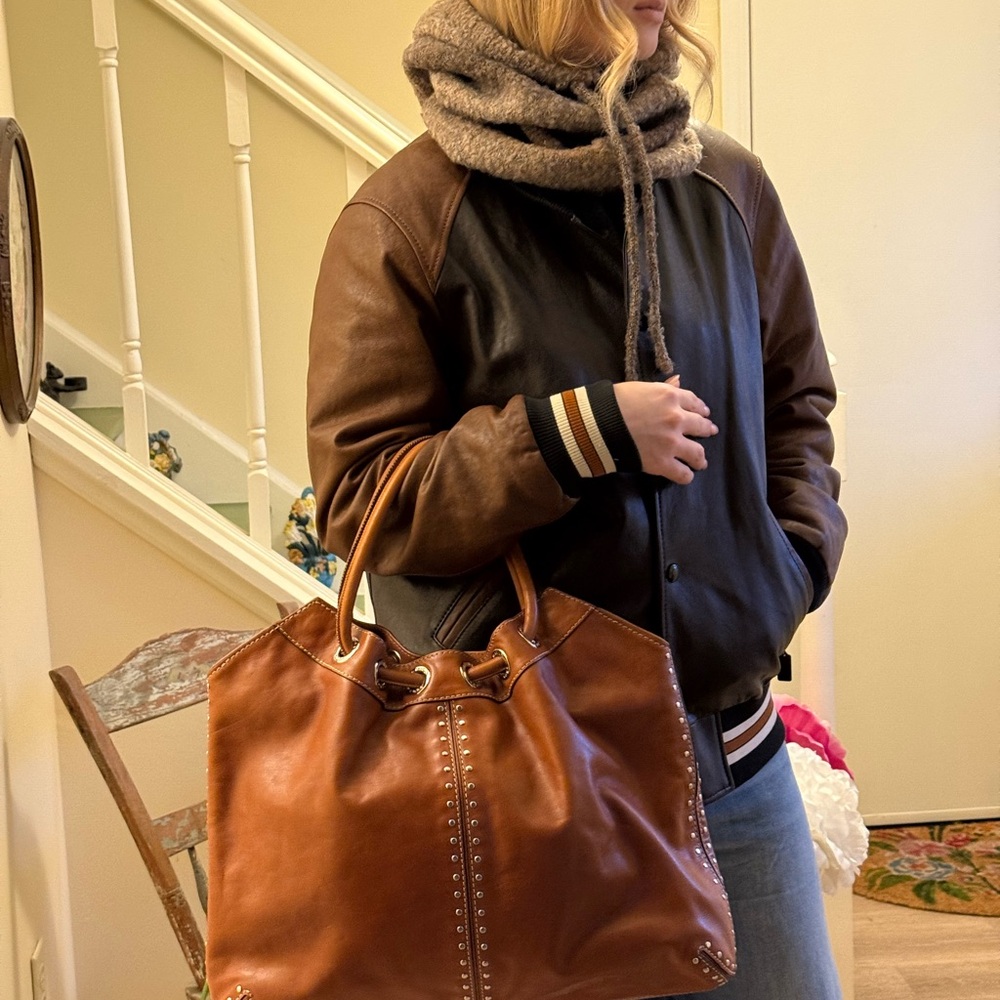Brown Leather Tote Bag